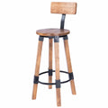 Beige Mango Wood & Metal Bar Stool P141011