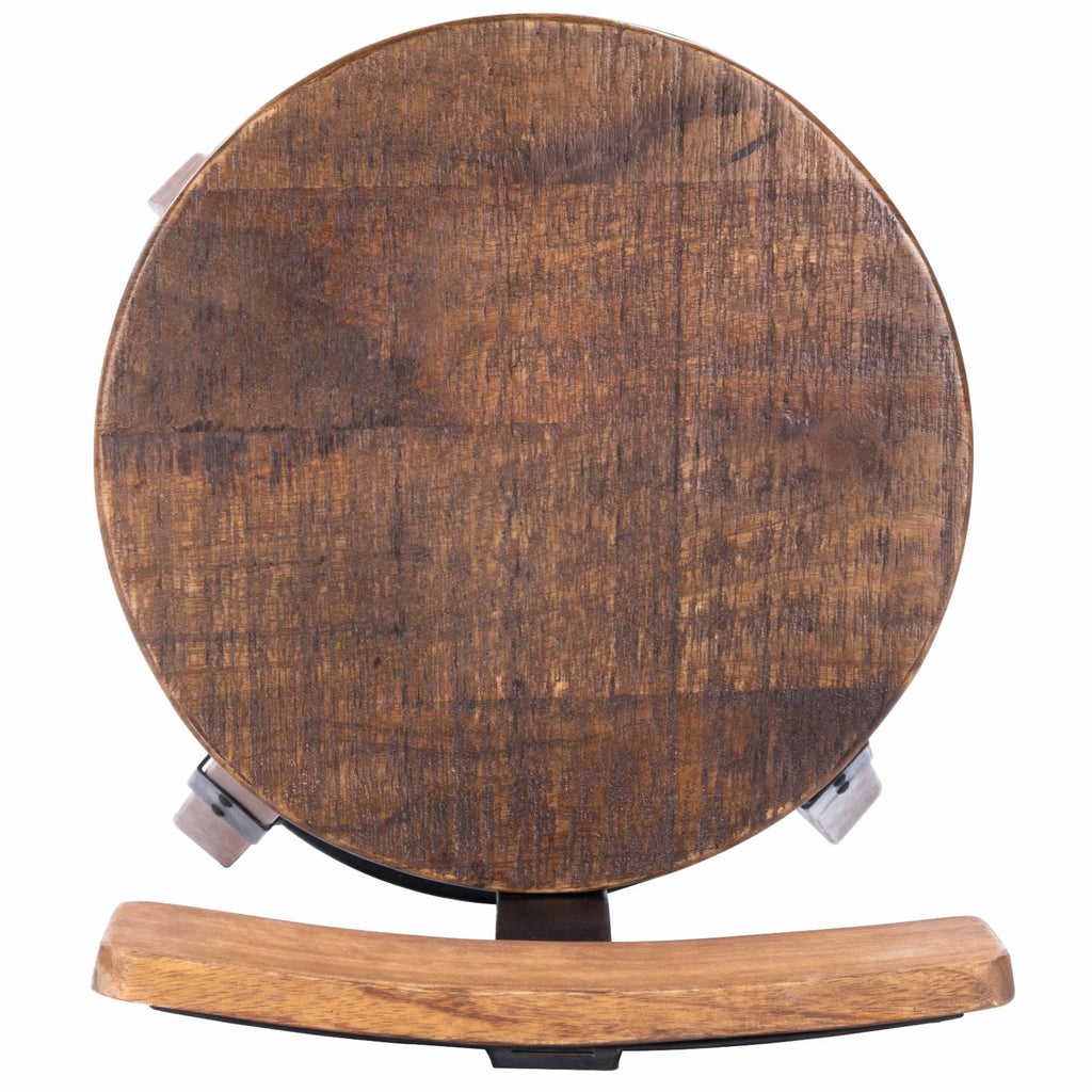 Beige Mango Wood & Metal Bar Stool P141011