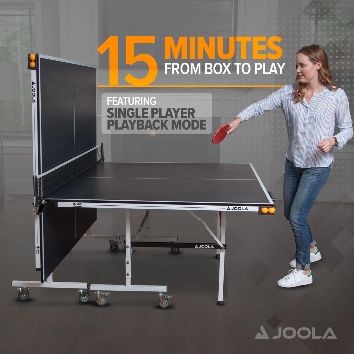 Official Size 2-Piece Indoor Table Tennis Table L7729