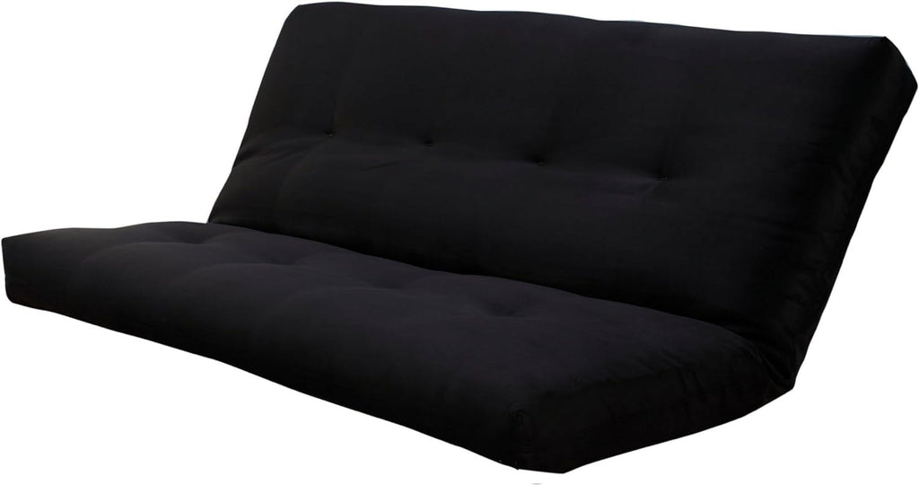 Black Suede Fabric Futon Mattress W655