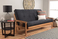 Black Suede Fabric Futon Mattress W655